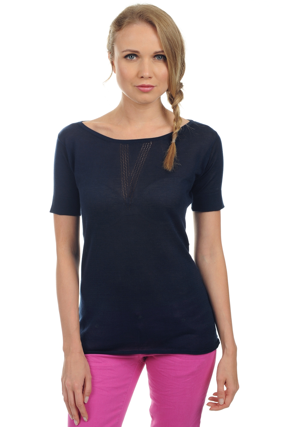 Baumwolle Giza 45 kaschmir pullover damen fruhjahr sommer kollektion whitney marineblau 3xl